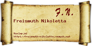 Freismuth Nikoletta névjegykártya