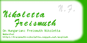 nikoletta freismuth business card